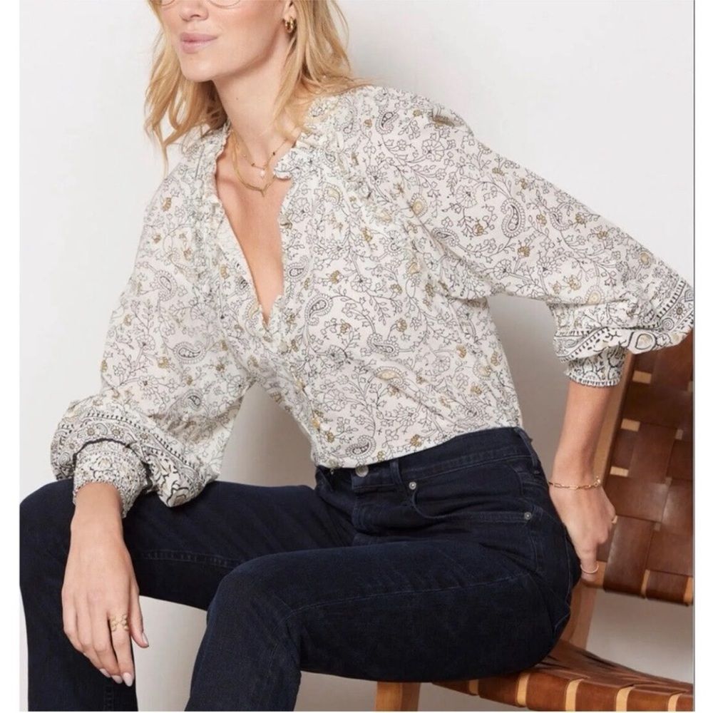 Cleobella The Ivy Blouse In Ornate Paisley Block Blouse XL NWOT